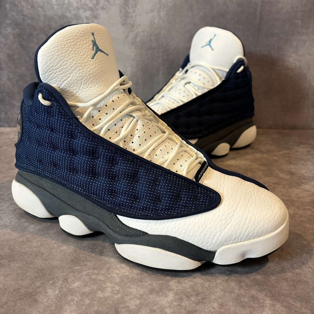 Jordan 13 Retro Flint Men Size 12 2020 Navy Blue Grey White 414571-404